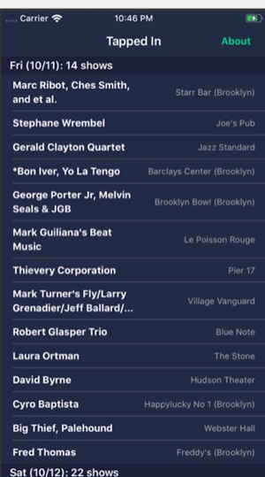 Tapped In iOS app daily listing